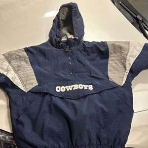 Cowboys Navy and Gray starter Jacket vintage